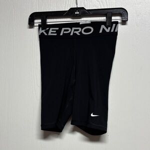 Nike Black Compression Shorts with Logo Waistband